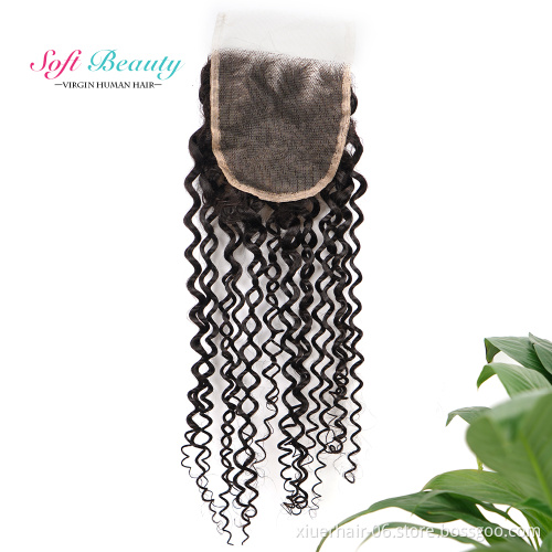 150% Density Curly Wave Swiss Virgin Real 12a Thin Transparent hd 4x4 Cuticle Aligned Hair Lace Closure hd